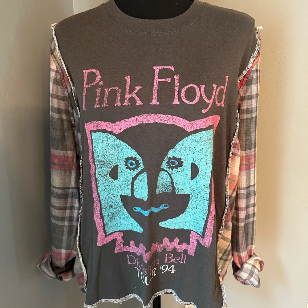 Pink Floyd Long Sleeve Shirt - Gray and Pink